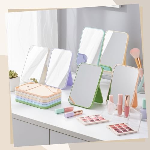 Cinnvoice 36 espejos de maquillaje de escritorio plegables miniatura 6
