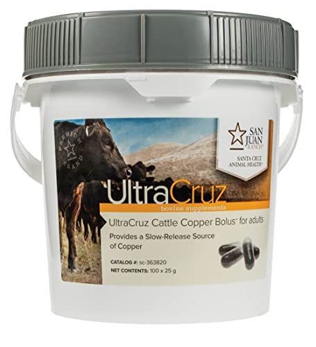 Ultracruz Cattle Copper Bolus Supplement For Adult Cattle, 100 Count X 25 Grams #TOP1