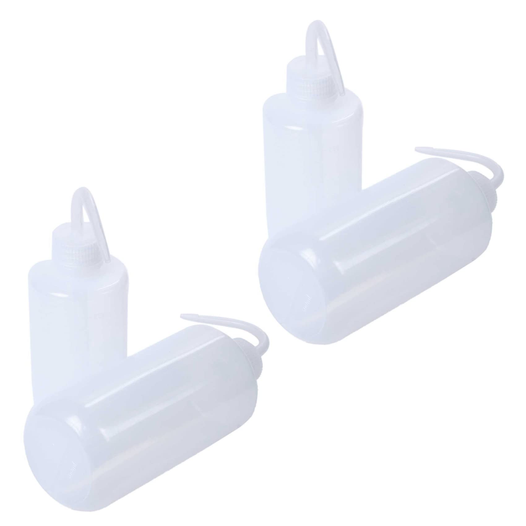 Hndhbfgrt 4 Pack Plant Flower Watering Bottle Plastic Bend Mouth Watering Cans Squeeze Bottle-250ML and 500ML