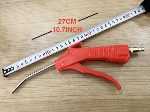 SANFU 4" Stainless Steel Elbow Air Blow Gun With 1/4" Brass Plug Air Tools For Air Compressor Removing Dust Cleaning,2-Pack, Red by SANFU - Used condition - Image 5