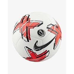 NIKE, Balon Futbol Adulto, Pitch Premier League DN3605-101 BL, T.5 3 Nike DN3605-101 Premier League Pitch Recreational Soccer Ball Unisex White/Bright Crimson/Black Tamaño 5