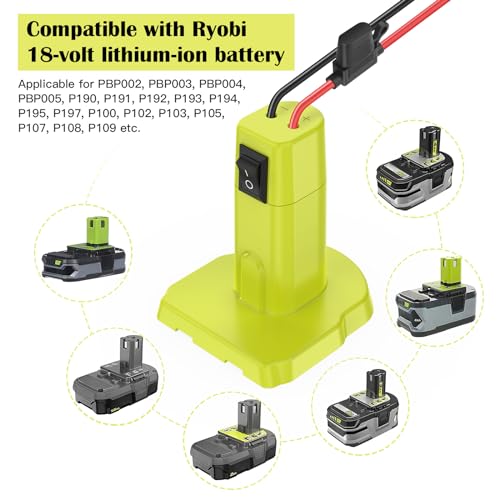 KOEZEOI Adaptador Power Wheels para Ryobi 18V Adaptador de bateria Power Wheels Kit conversor de bat