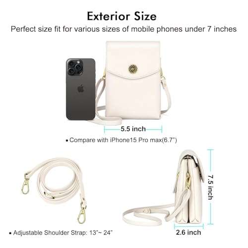 Image of Peacocktion Small Crossbody Bags for Women Travel Cell Phone Purse RFID Wallet Purses with Adjustable Strap Trendy