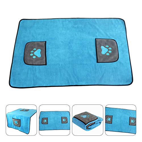 ULTECHNOVO Toalhas para CÃ£es Toalha de Banho Absorvente para Animais de EstimaÃ§Ã£o Com Bolsos Dupl