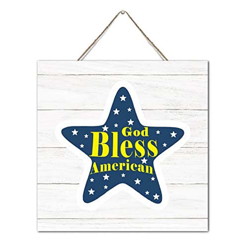 Citation inspirante 4th of July sur plaque murale en bois pour raviver l'esprit américain