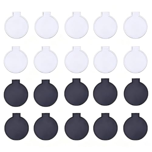 20 Pièces Miroirs de Poche Ronds Pliables, Miroir de Poche (Noir et Blanc)