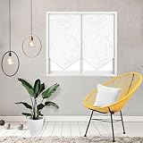 Soleil d'ocre, Osaka Paire de Brise bise, Polyester, Blanc, 45x90 cm
