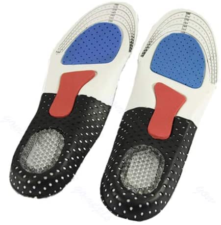 Men's Orthotic Arch Support Shoe Pad Pain Relief Shoe Insoles Breathable Foot Shoe Cushion Sports Massaging Silicone Insole Shoe Insert for Running Hiking Random Fashion Design