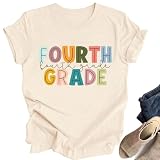 OCURHU 4th Grade Shirt Fourth Grade Teacher Shirt for First Day of School