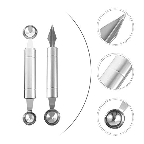 Conjunto de colher de melão Hemoton para colher de melão em aço inoxidável esculpindo melancia para