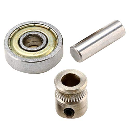 Lysee 3D Printer Parts & Accessories - 3D Printer Extruder Gears 625ZZ Bearings Shafts Kit for Mk3 MMU2 Ball Bearing Set Prusa I3 MK2.5/MK3 Multi Materials 2.0 - (Color: Silver)