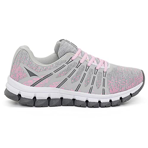 Tênis Feminino Esportivo Academia Confortável Caminhada (36, GeloRosa)