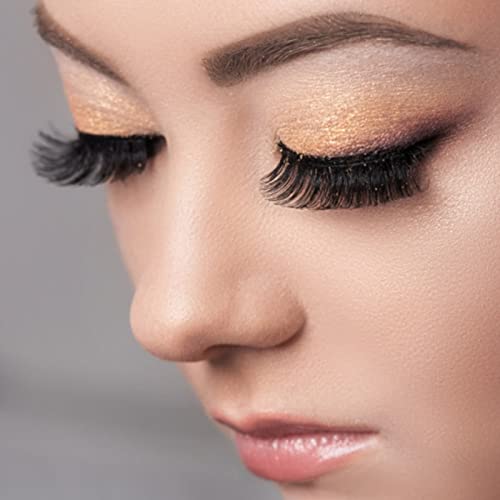 7 Pairs Of Soft Eyelashes Multi Layer Lengthened Thick Thickened Fluffy False Eyelashes Lashes False Eyelashes Dramatic 20Mm Faux Mink Lashes Pack Wispy Long Short Natural Lashes (C, One Size) #TOP3