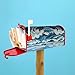 Ukiyo-e Style Waves Mailbox Cover for Outdoor Decor Magnetic Strips Unique and Practical Design for All Seasons 21x18 in