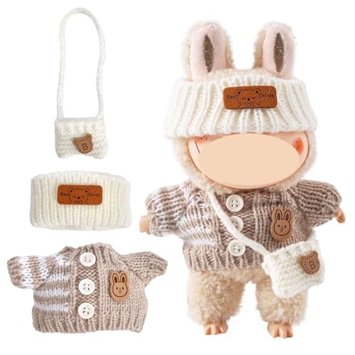 17 cm Kleidungsset (Keine Puppe), Hut & Latzhose Set für 17 cm Zubehör Anzug, Niedliche Kleidung für Dress up Unique Sty...