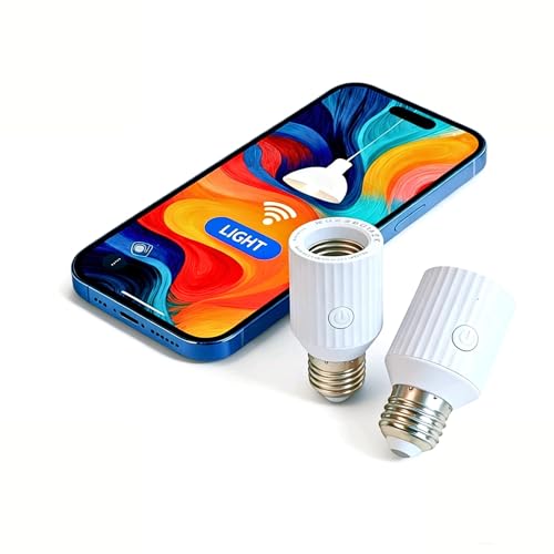LoraTap Smart Wi-Fi Light Bulb Socket Adapter, Voice for Alexa/Google, Smart Life App Group & Timer, 60W Max, Incandescent Compatible, E26/E27, 2 Pack