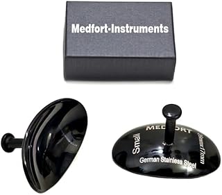 Corneal Eye Shield Protector, Stainless Steel, 26mm x 17mm Small, Black, 2-Piece Set