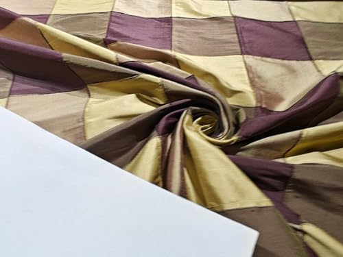Soie Dupioni marron doré violet rideaux et robes de soirée sur mesure