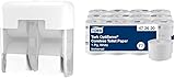Tork OptiServe Spender & Toilettenpapier Bundle: Spender für 4 Rollen Hülsenloses Toilettenpapier, Weiß + Tork Hülsenloses Toilettenpapier, Universal, 1‑lagig, 24 × 1.250 Blatt
