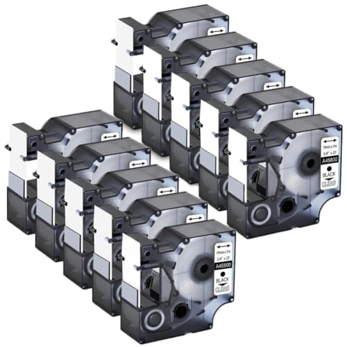 �����ȃ��~�l�[�g���x���e�[�v 19mm D1 �W���T�C�Y 45800 450 Duo �v�����^�p�i�ƌ݊����̂��� 10 �p�b�N