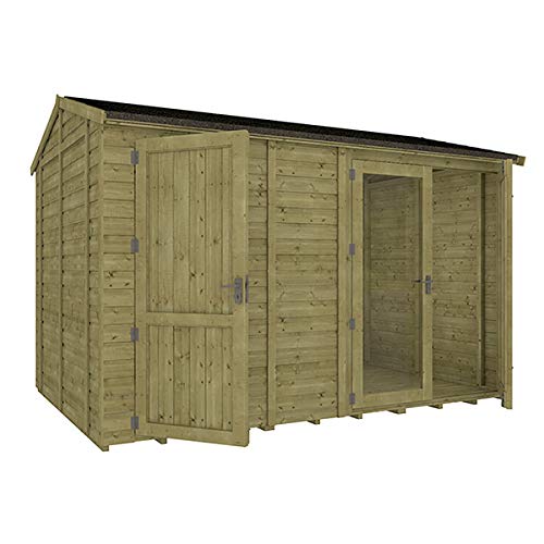 24 x 14 Pressure Treated Grandmaster Fusion With Partition Wall and 19mm Tongue and Groove Floor 7.31m x 4.26m