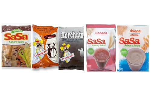 Traditional Drink Mix Variety Pack – Pinolillo, Cacao, Horchata, Cebada & Avena – Authentic Nicaraguan & Central American Beverage Mix
