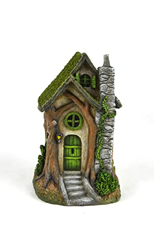 Touch Of Nature 7” Miniature Cottage With Moss Roof, Minis - Gnome - Fairy Garden Accessories - Miniature Figurines #TOP23