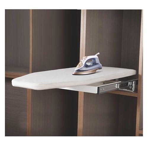 UQACHG Pull-Out Ironing Board,Wall Mounted Iron Board,Ironing Board with Soft-Close,Stow Away in The Cabinet Saving Space,for Small Spaces,Color 1-81x31cm