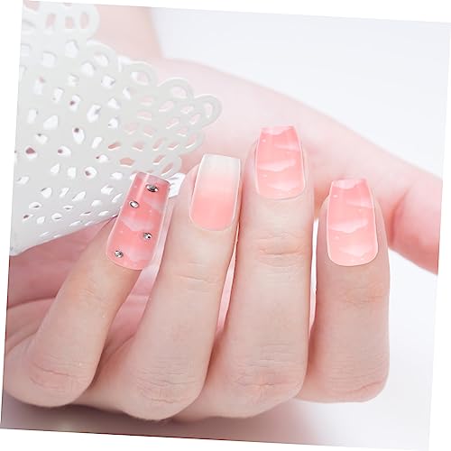 Beaupretty 24Pcs Peça Em Forma De Adesivo De Enfeites De Unhas Unhas Postiças Materiais De Arte De U