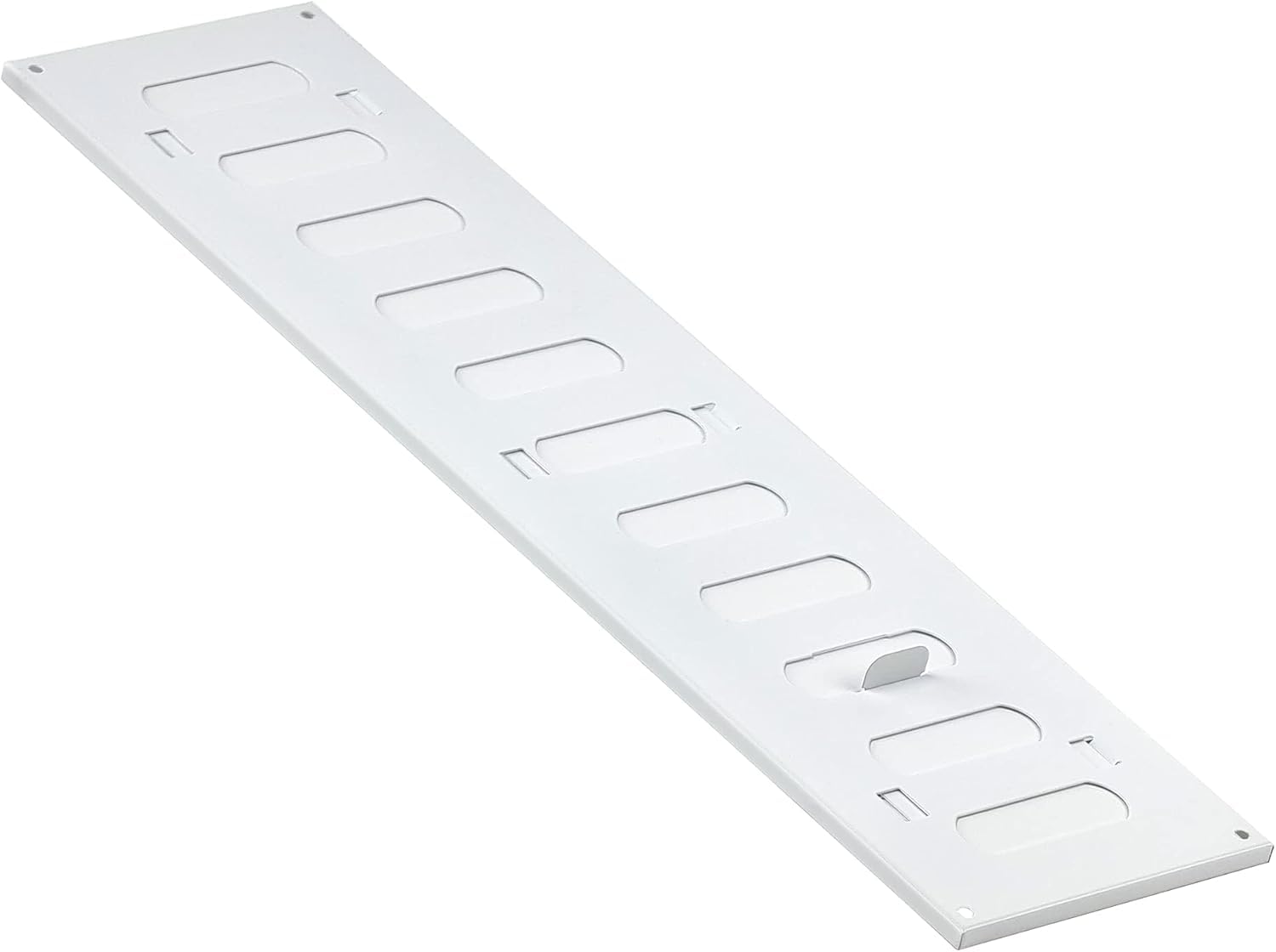 Steinberg14 White 400X100mm / 16X4 Inch Adjustable Sliding Hit And Miss Ventilation Grille - Metal Air Vent Cover
