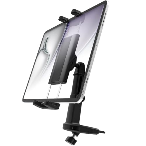 LYFICCS Car CD Tablet Mount Universal Vehicle CD Slot Holder for iPad 4-12.9'' Pro/Air/Mini, iPhone 15/14/ 13/12/ Kindle Fire HD, Galaxy and More 4-12.9'' Tablet Phone