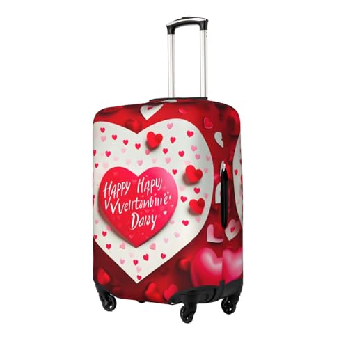 Happy Valentine'S Day Print Luggage Suitcase Cover Protector Luggage Washable Covers With Concealed Zipper2