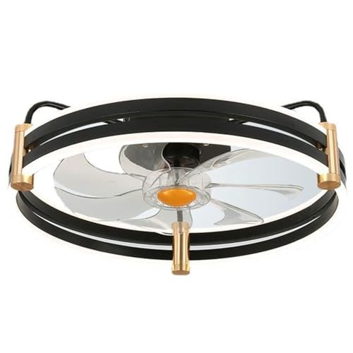 Ventilateur de plafond LED avec télécommande lustre muet acrylique moderne pour salle à manger