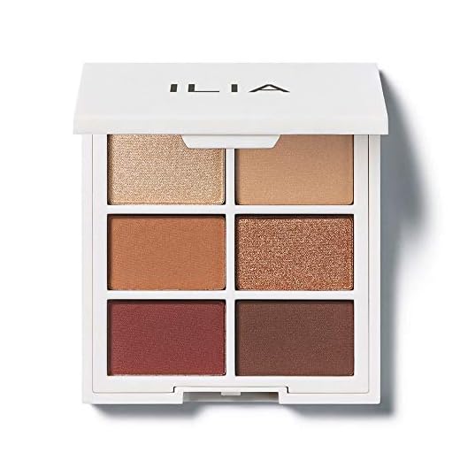 ILIA - The Necessary Eyeshadow Palette | Talc-Free, Matte, Satin + Metallic Highly Pigemented + Blendable Finishes | Cruelty-Free, Vegan (Warm Nude, 6 x 0.05 oz | 1.5 g)