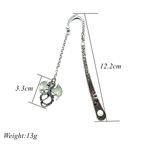 Metal Bookmarks With Chain,Unique Glow In The Dark Bookmark,Inspirational Book Markers For Book Lovers Delicate Gifts #TOP1
