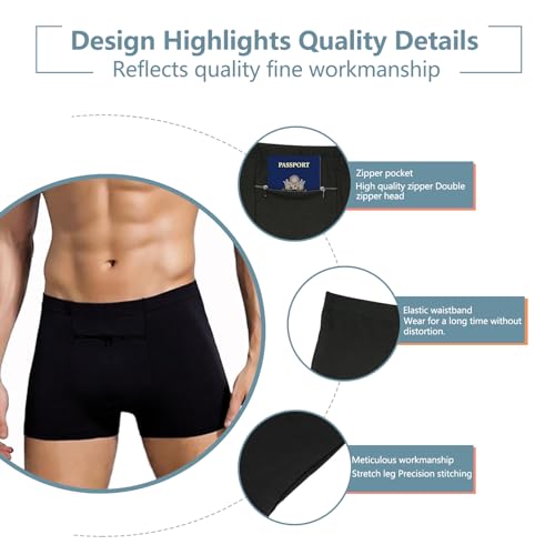 Stash Pocket Underwear for Men, Men's Boxer Briefs with a Secret Pocket.2