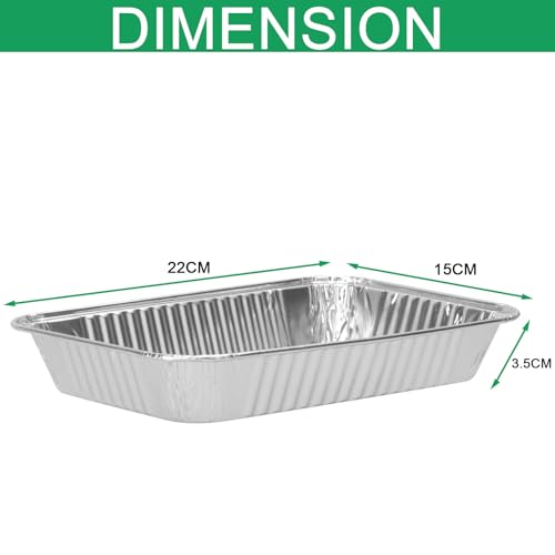 WELL GRILL Aluschalen Aluminiumschalen für Ninja Woodfire, Weber Gasgrill Zubehör, Ninja OG850EU OG901EU OG701EU Serie, Alu Grillschalen Einweg Fettauffangschale für Weber 6415, 20er-Pack