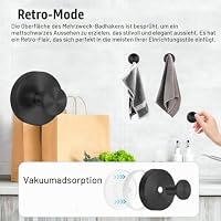 WJUAN Saugnapfhaken 4er Set - Edelstahl Haken ohne Bohren - Schwarz – Ansicht 5