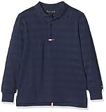  Tommy Hilfiger Jungen Essential Back Tape Polo L/s Langarmshirt, Blau (Blue Cbk), 134/140 (Herstellergröße: 140)