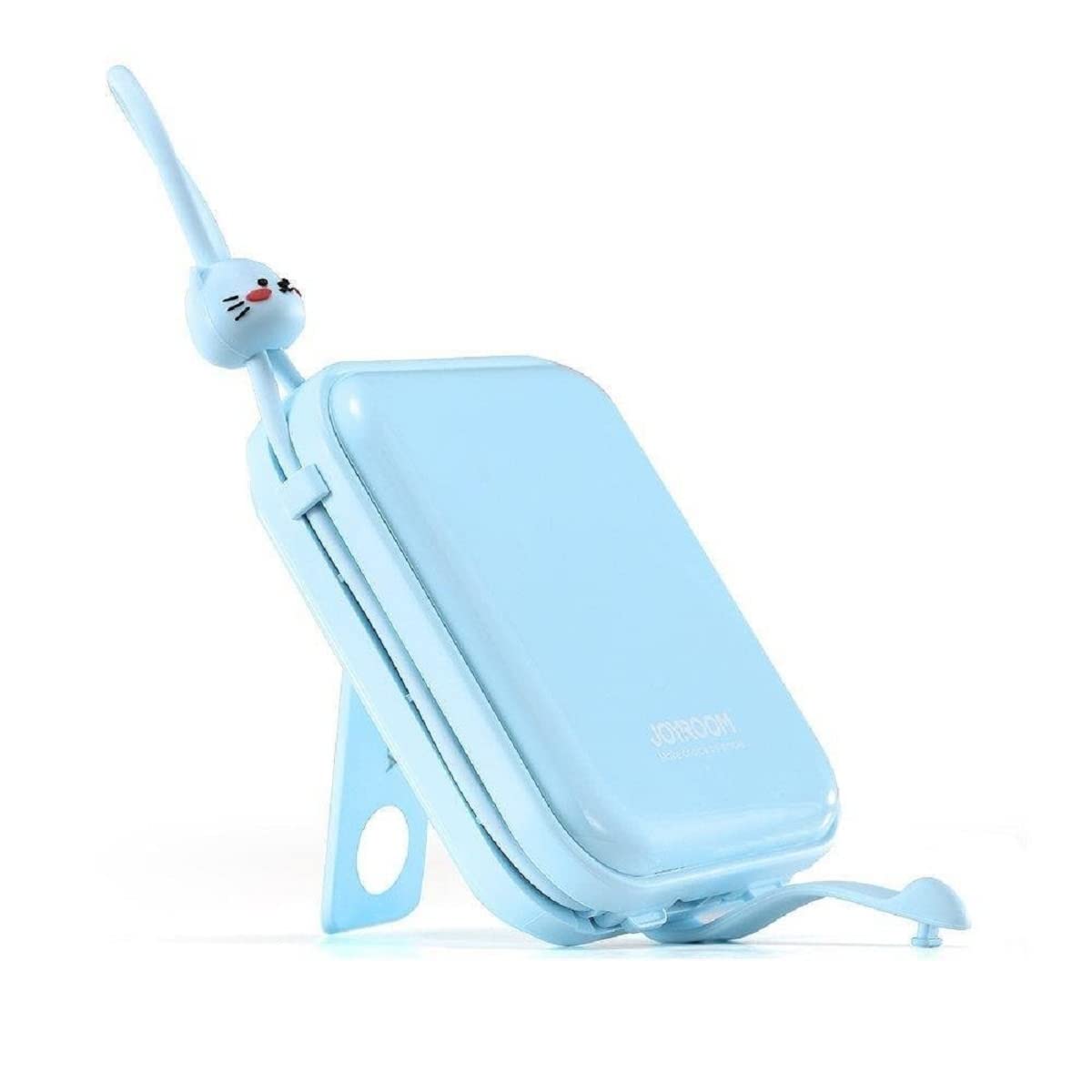 Powerbank z kablem USB C i iPhone i stojakiem Cutie Series 10000 mAh 22,5 W (JR-L008) niebieski