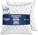 Utopia Bedding kopfkissen 80x80 cm 2er Set Kissen für Bett und Dekokissen