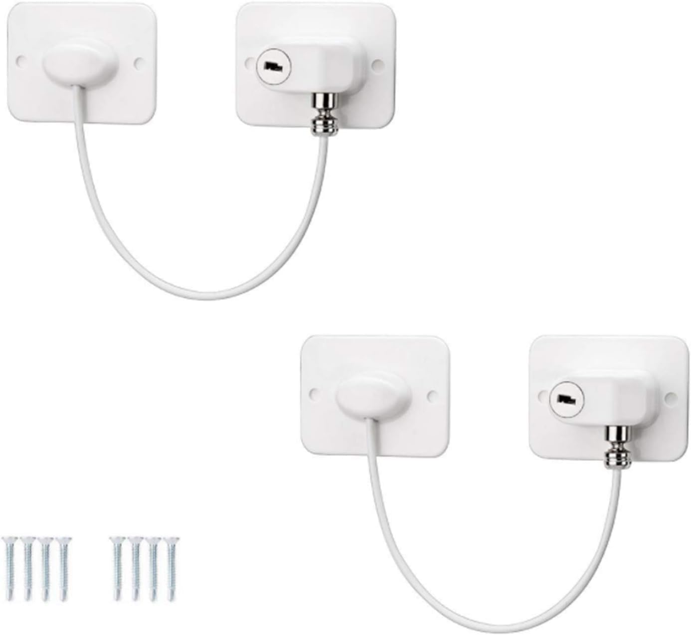 Serratura della porta Serratura della porta Fermo della porta, 2 pezzi Limitatore del cavo della finestra con viti Cavo di sicurezza for la sicurezza dei bambini e dei bambini for la sicurezza e la pr