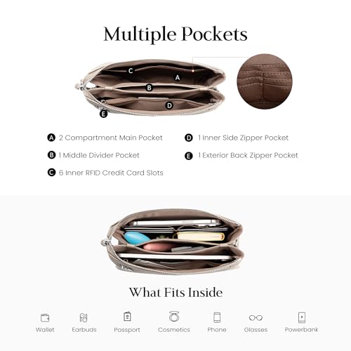 Image of befen Genuine Leather Crossbody Bags for Women, Small RFID Leather Cross Body Purses Shoulder Handbags
