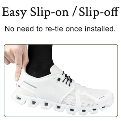 Endoto 2 Pairs Elastic Shoelaces for ON Cloud 5 & 6 No Tie Replacements Shoes Laces Stretchy Bungee Running Training