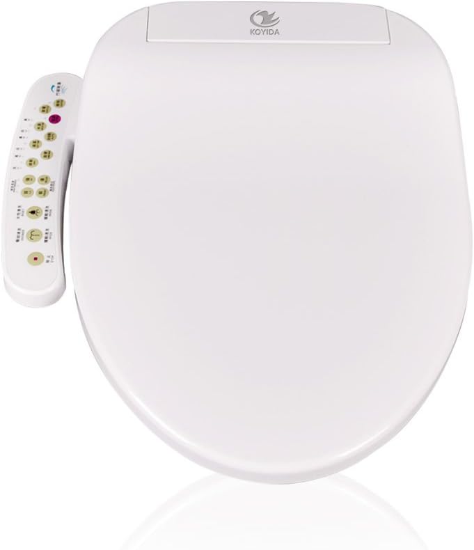 KOYIDA Electric Digital Bidet Toilet Seat for WC Intelligent Fast Heater, H04 Cotton White