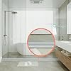 HASTHIP Shower Water Barrier for Wet and Dry Separation with Self Adhesive Design 39.3in Rubber Threshold White main image 0