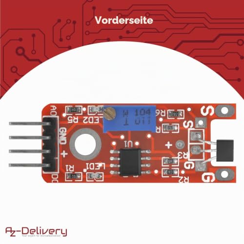 AZDelivery 3 x KY-024 Hall Sensor Linear Magnetic Sensor-Modul kompatibel mit Arduino und Raspberry Pi inklusive eBook!