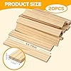 Wood Strips Slats for Wall, Square Wooden Dowels for Crafts 1/4"x 1" x 6", 20 PCS Wood Trim Planks for Crafting, Unfinished Pine Wooden Sticks Lumber Pieces for Woodworking Models Making Dollhouses #2