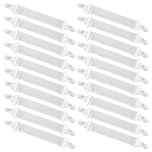 KAILIKETIY Clips para Sábanas Blancos de Plástico y Lona, 20 Piezas para Sujetar Sábanas y Manteles Firmemente, Fáciles de Colocar para Mantener la Cama Limpia y Ordenada