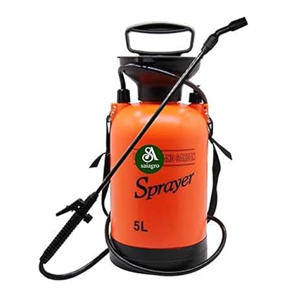saiagro Pressure Sprayer/Compressed Air Sprayer 5 Litre Capacity/Manual Sprayer Gardening & sanitizer Spraying, Manual Hand Pressure Agriculture Chemical Pesticides Spray Pump, car Cleaning Sprayer